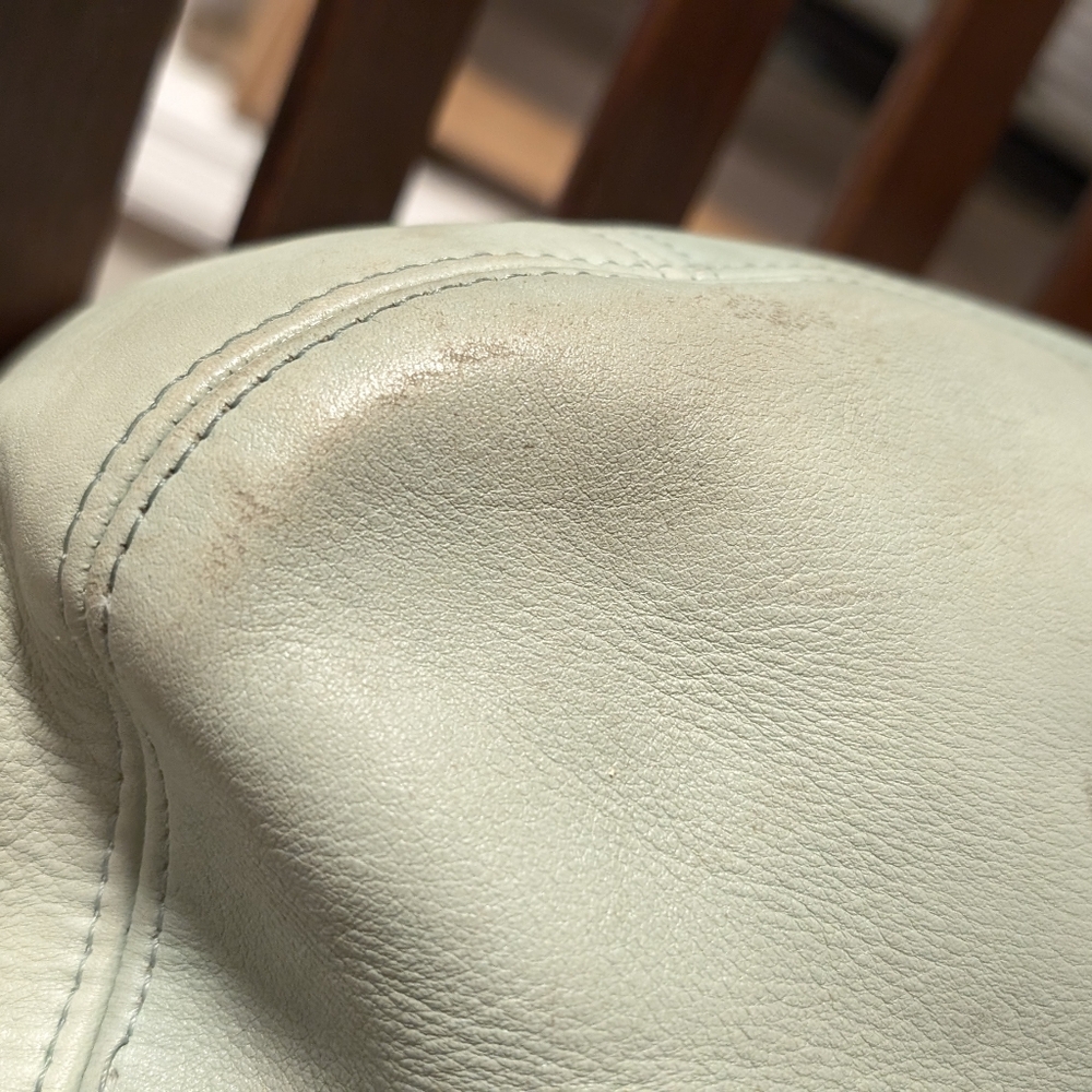 Vintage Coach leather soho zip boho shoulder bag aqua green M6H-4161,made in USA - Picture 15 of 16